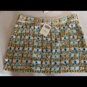 Boston Proper Embellished Mini Skirt